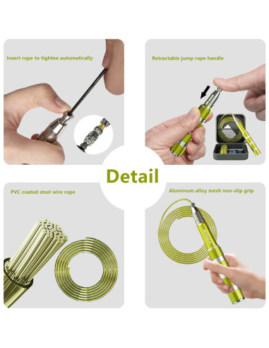 Cuerda de Salto Rápida MOGOLD T35 Ajustable PVC 2.74m