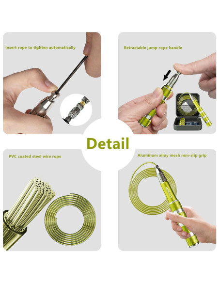 Cuerda de Salto Rápida MOGOLD T35 Ajustable PVC 2.74m