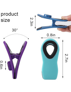 Juego de Clips de Cocina Yvey, 10 Clips Reutilizables para Alimentos 2