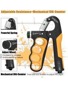 Entrenador de Fuerza de Agarre Nirxubla 11-100 kg con Contador 2