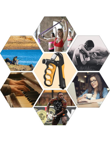 Entrenador de Fuerza de Agarre Nirxubla 11-100 kg con Contador