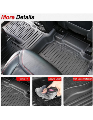 Alfombrillas HOUCLEMIC para Ford Explorer 2020-2025 TPE 6 asientos