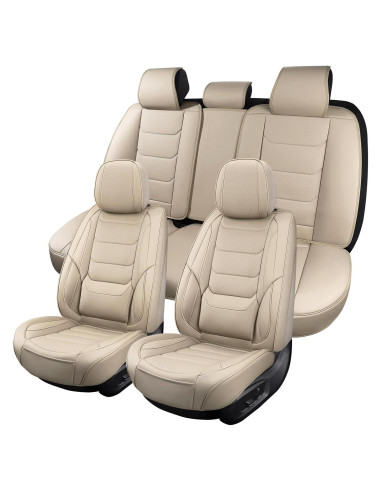 Cubiertas de Asientos de Coche Hoozoom HZ-01 Beige Juego Completo