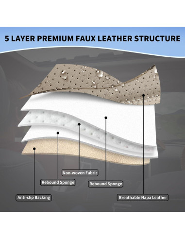 Cubiertas de Asientos de Coche Hoozoom HZ-01 Beige Juego Completo