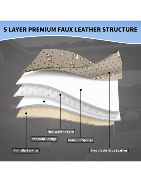 Cubiertas de Asientos de Coche Hoozoom HZ-01 Beige Juego Completo