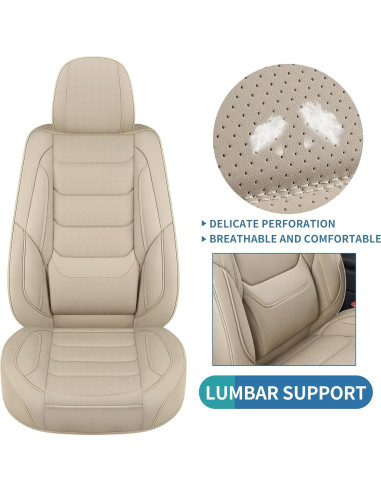 Cubiertas de Asientos de Coche Hoozoom HZ-01 Beige Juego Completo