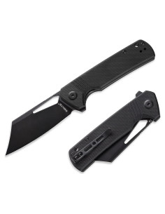 Cuchillo Plegable EMHTiii de Acero D2 9cm Hoja Negra EDC