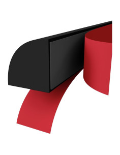 Moldura Flexible Autoadhesiva HJ HUAJ 99 cm Negra para Pisos