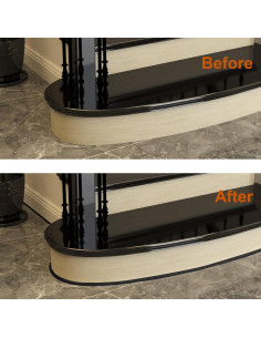 Moldura Flexible Autoadhesiva HJ HUAJ 99 cm Negra para Pisos 2