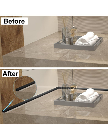 Moldura Flexible Autoadhesiva HJ HUAJ 99 cm Negra para Pisos