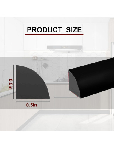 Moldura Flexible Autoadhesiva HJ HUAJ 99 cm Negra para Pisos