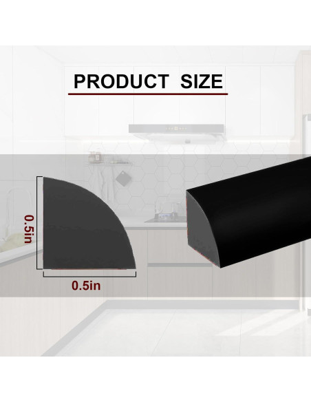 Moldura Flexible Autoadhesiva HJ HUAJ 99 cm Negra para Pisos