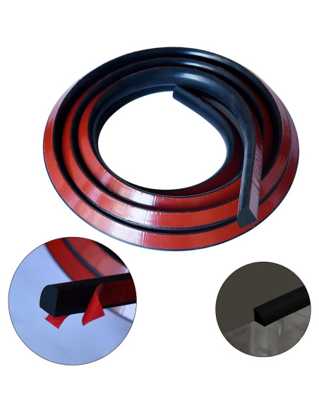 Moldura Flexible Autoadhesiva HJ HUAJ 99 cm Negra para Pisos