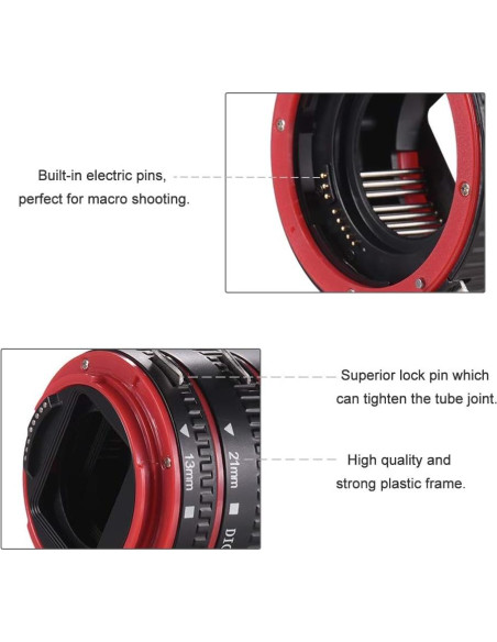 Anillo Adaptador Macro Andoer para Lentes Canon EF EF-S 13-21-31mm