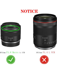 Capucha de lente EW-65B para Canon RF 24mm F1.8 Macro 2