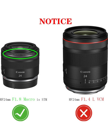 Capucha de lente EW-65B para Canon RF 24mm F1.8 Macro