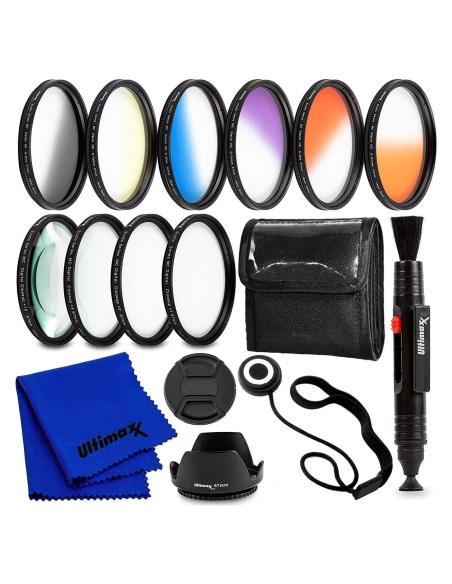 Kit de Filtros de Lente Ultimaxx 58MM para Canon DSLR