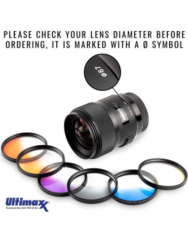 Kit de Filtros de Lente Ultimaxx 58MM para Canon DSLR