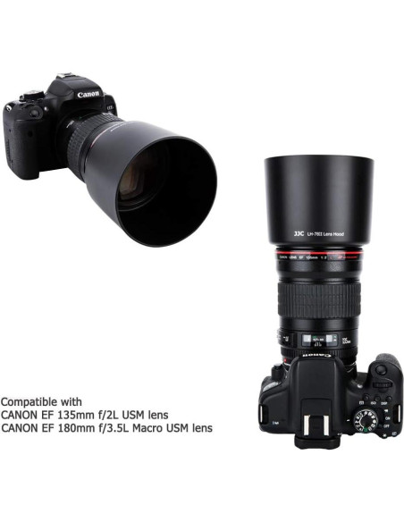 Parasol JJC LH-78II para Canon EF 135mm y 180mm - Reversible