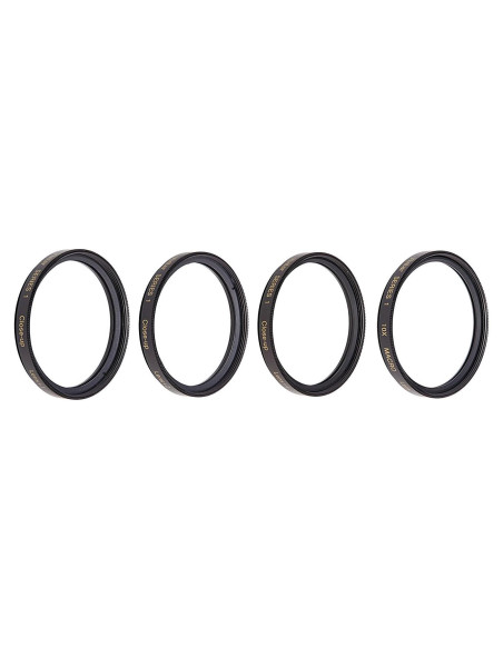 Conjunto de Filtros Macro Vivitar 46mm +1 +2 +4 +10 con Funda