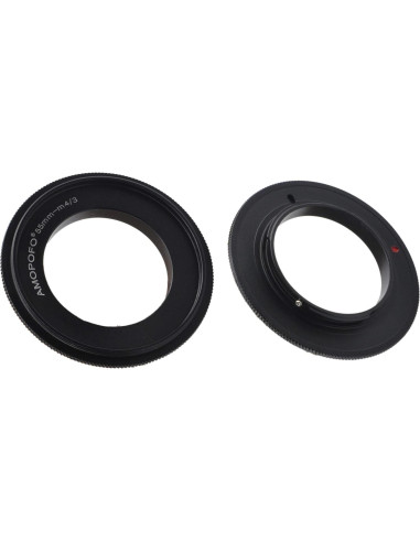 Anillo Adaptador Inverso Macro AMOPOFO 55mm para Cámaras M4/3 y DSLR