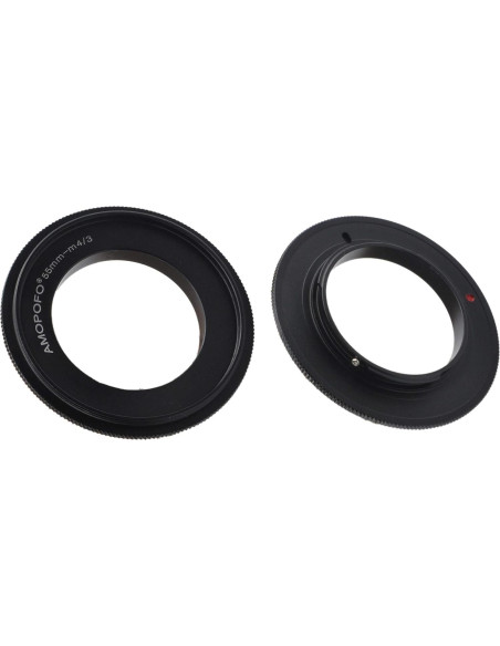 Anillo Adaptador Inverso Macro AMOPOFO 55mm para Cámaras M4/3 y DSLR
