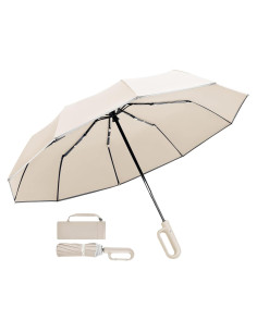 Paraguas de Viaje TradMall 280T Plegable a Prueba de Viento