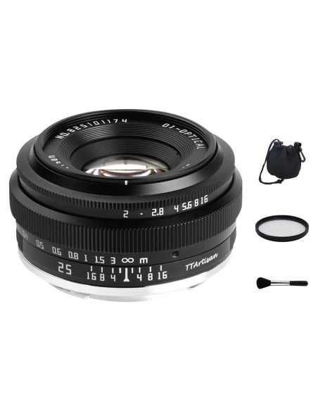 Lente TTArtisan 25mm F2 Manual para Canon RF - Gran Apertura