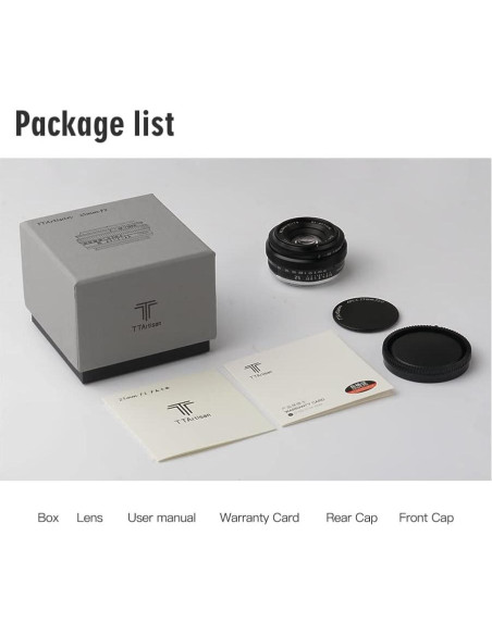 Lente TTArtisan 25mm F2 Manual para Canon RF - Gran Apertura