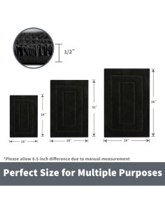 Alfombra de Baño Negra GRANNY SAYS 40x60 cm Antideslizante 2