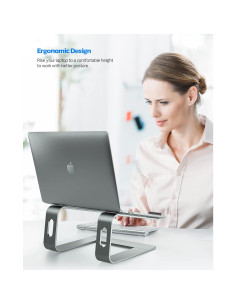 Soporte para Laptop Nulaxy C3 Ergonómico Desmontable 10-16" Gris 2