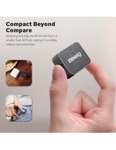 Flash Mini Zeniko ZF04 Speedlite 372 Disparos 6500K Negro 2