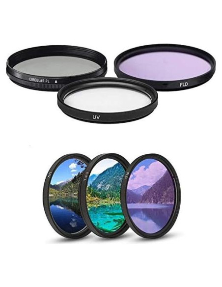 Kit de Filtros de Lente 82mm UV CPL FLD Cardinal Camera