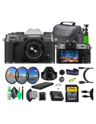 Cámara Digital Sin Espejo Fujifilm X-T50 Kit Lente 15-45mm Plata