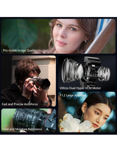 Lente Viltrox 56mm F1.2 para Fujifilm X, Autofoco, 1.15kg
