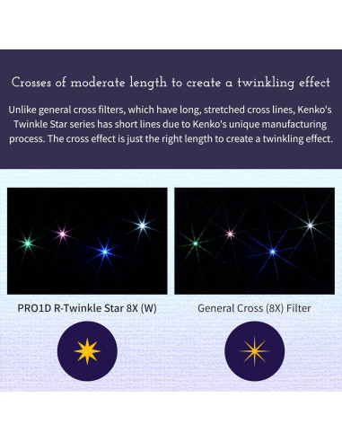 Filtro Cruzado Kenko PRO1D R-Twinkle Star 8-Linea 62mm