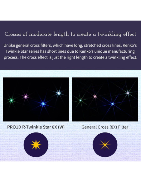 Filtro Cruzado Kenko PRO1D R-Twinkle Star 8-Linea 62mm