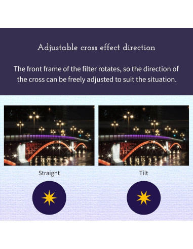 Filtro Cruzado Kenko PRO1D R-Twinkle Star 8-Linea 62mm
