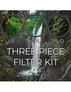Kit de Filtros Digitales HD 3 Piezas 62mm Ultimaxx para Cámaras 2
