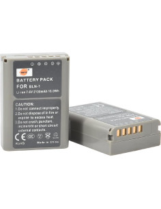 Empuñadura Vertical DSTE HLD-7 + 2 Baterías BLN-1 para Olympus E-M1 2