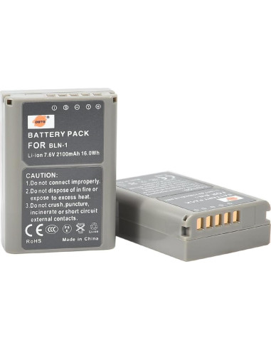 Empuñadura Vertical DSTE HLD-7 + 2 Baterías BLN-1 para Olympus E-M1