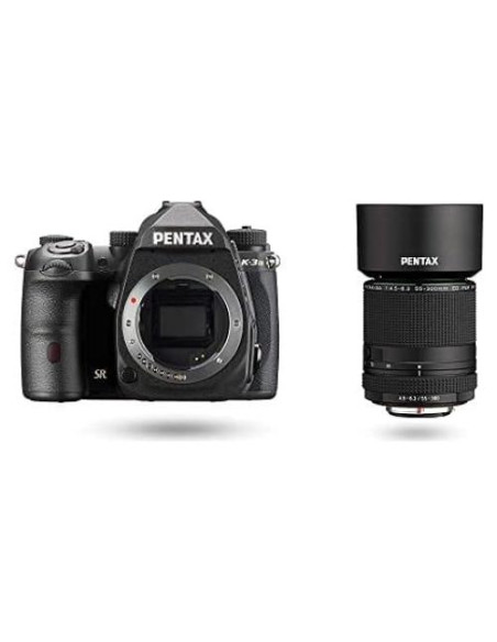 Cámara Pentax K-3 Mark III APS-C Negra con Lente 55-300mm