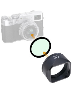 Capucha de Lente de Aluminio Fotga + Filtro UV para Fujifilm X100 2