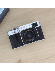 Capucha de lente metálica Haoge para Fujifilm X100VI con anillo adaptador 49mm 2