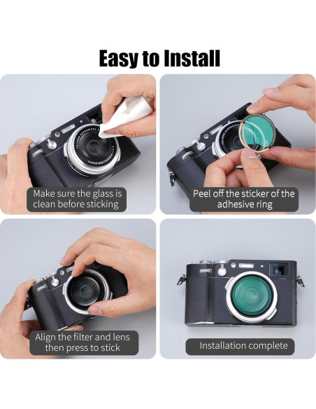 Capucha de Lente de Aluminio Fotga + Filtro UV para Fujifilm X100