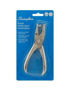Perforadora de 1 Agujero Swingline Cromo 5 Hojas 0.64 cm 2