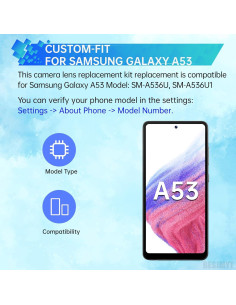 Reemplazo Lente de Cámara Samsung Galaxy A53 5G + Kit Herramientas 2