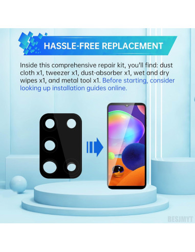 Reemplazo Lente Cámara Trasera Samsung Galaxy A31 + Kit Herramientas
