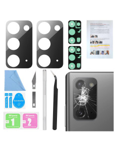 Kit Reemplazo Cristal Lente Cámara Samsung Galaxy Note 20 Gris