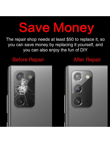 Kit Reemplazo Cristal Lente Cámara Samsung Galaxy Note 20 Gris